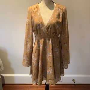 Flower print mini dress